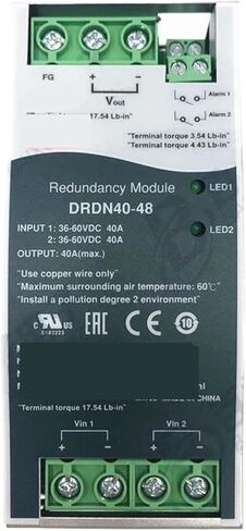 1pcs DRDN40 12V 24V 48V DC 40A DIN Rail Type Power Supply Redundancy Module Power(DRDN40-12 12V) in Saudi Arabia