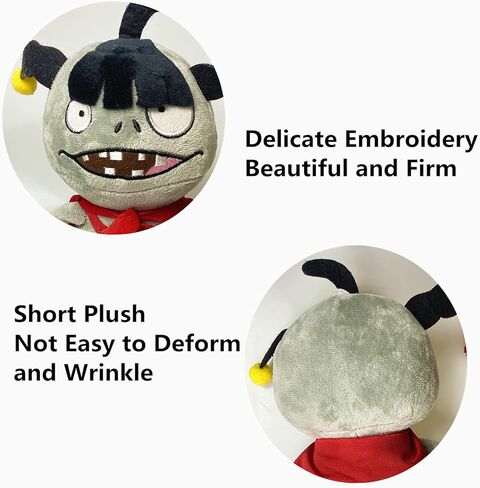 4 PCS PVZ Plant and Zombies Plush Zombies Sets 1 2 Stuffed Soft Toys Wizard Zombie, Sun Zombie, Red Boy Zombie, Sticker Zombie PVZ Figure Doll New in Saudi Arabia
