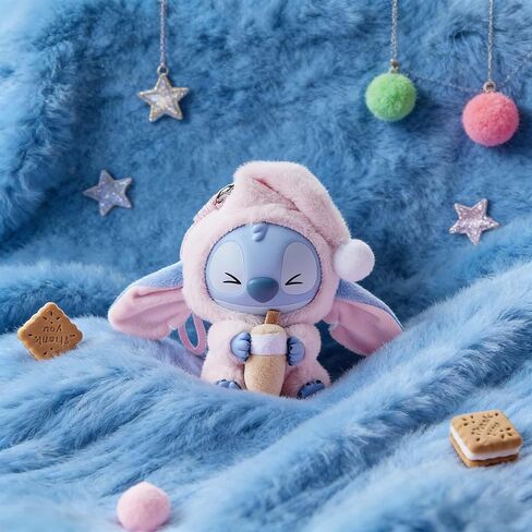 Stitch Eat Something Before Sleep Collection Blind Box Plush Toy Keychain Surprise Vinyl Figures Model Random Design Toy Collection for Bag Decoration Gifts for Friends and Family, Single Box in Kuwait