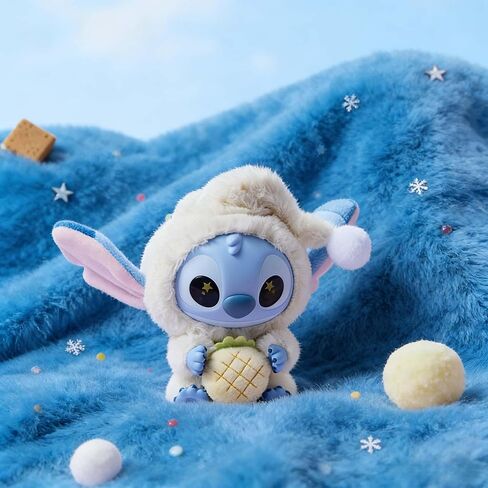 Stitch Eat Something Before Sleep Collection Blind Box Plush Toy Keychain Surprise Vinyl Figures Model Random Design Toy Collection for Bag Decoration Gifts for Friends and Family, Single Box in Kuwait