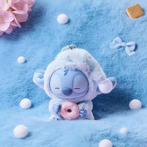 Stitch Eat Something Before Sleep Collection Blind Box Plush Toy Keychain Surprise Vinyl Figures Model Random Design Toy Collection for Bag Decoration Gifts for Friends and Family, Single Box in Kuwait