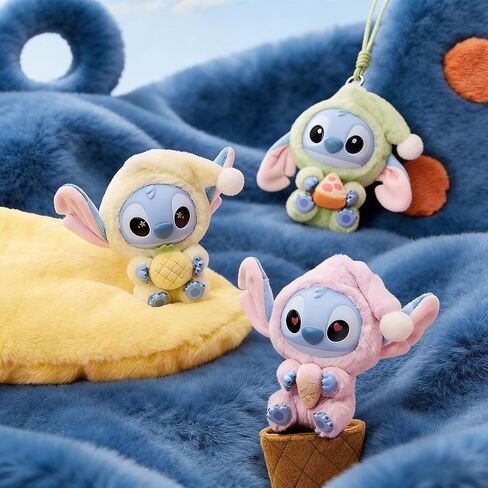 Stitch Eat Something Before Sleep Collection Blind Box Plush Toy Keychain Surprise Vinyl Figures Model Random Design Toy Collection for Bag Decoration Gifts for Friends and Family, Single Box in Kuwait