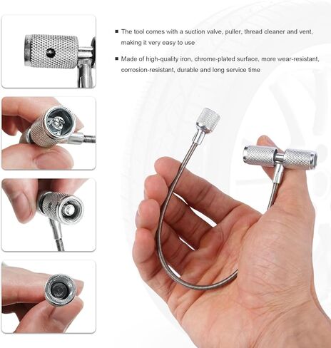 Valve Fishing Tool, 3 in 1 Valve Stem Puller/Installation Tool Tire Plug Core Remover, Multifunction Automotive Wheel Stems Repair Fishing Tools for Schrader Type Valves in Saudi Arabia