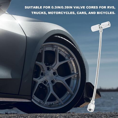 Valve Fishing Tool, 3 in 1 Valve Stem Puller/Installation Tool Tire Plug Core Remover, Multifunction Automotive Wheel Stems Repair Fishing Tools for Schrader Type Valves in Saudi Arabia