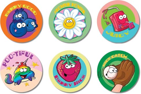 Just For Laughs Dr. Stinky’s Scratch N Sniff Stickers Spring 6-Pack, Blueberry, Flower, Strawberry, Unicorn Poop, Fruit Punch, Leather in Saudi Arabia