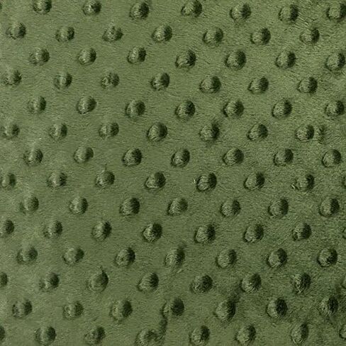 Snuggle Dots Minky 60 Inch- Fabric by The Yard (F.E.®) (1 yrd, Dusty Olive) in Saudi Arabia