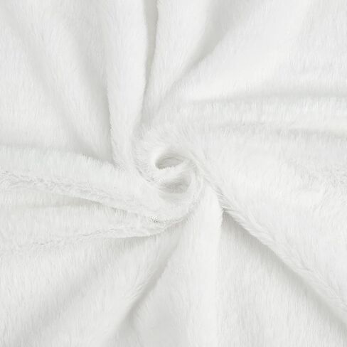 BENECREAT 19.7×63 Inch White Short Hair Faux Fur Fabric, Pre-Cut Craft Fur Fabric, Shaggy Fur Patches for Halloween Christmas Crafts, Costumes, Rugs, Pillows and Decorations in Kuwait