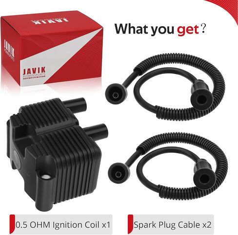 JAVIK 0.5 أوم ملف الإشعال وكابل توصيل الإشعال للرياضي 1200 مخصص XL1200C/1200 رودستر XL1200R/سبورتستر XL883/883 منخفض XL883L/883 مخصص XL883C 2004-2006 O.E.M #31655-99 31996-04 in Kuwait