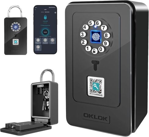 SFW NEW Smart Lock Box,Bluetooth Key Box with App Control & Passcode, Waterproof Wall Mounted & Door Hanging Security Key Lock Box for Home Realtor Office Home Warehouse(Non fingerprint) in Saudi Arabia