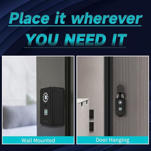 SFW NEW Smart Lock Box,Bluetooth Key Box with App Control & Passcode, Waterproof Wall Mounted & Door Hanging Security Key Lock Box for Home Realtor Office Home Warehouse(Non fingerprint) in Saudi Arabia