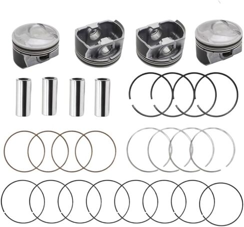 Piston With Rings Set 2.4 L Compatible With Optima Sonata G4KJ 2.4L L4 GAS DOHC 23410-2G500 in Saudi Arabia