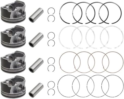 Piston With Rings Set 2.4 L Compatible With Optima Sonata G4KJ 2.4L L4 GAS DOHC 23410-2G500 in Saudi Arabia
