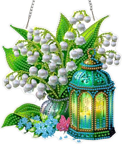 Lxmsja DIY الملونة الطنان الماس اللوحة شنقا زخرفة، على الوجهين الاكريليك قوس قزح الإقحوانات الماس مجموعة الفن، على شكل خاص Suncatcher شنقا قلادة نافذة الفن عدة in Kuwait