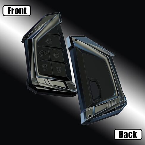 Key Fob Cover for Cadillac CT4 CT5 XT4 Lyriq CELESTIQ Escalade Escalade ESV Key Case Shell Remote Holder Protector Keyless Entry Sleeve Accessories (Black) in Saudi Arabia