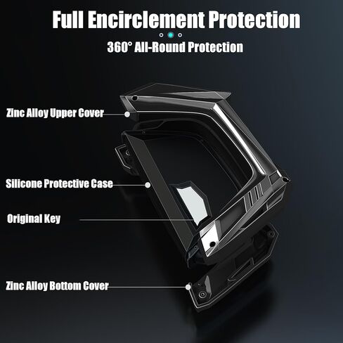Key Fob Cover for Cadillac CT4 CT5 XT4 Lyriq CELESTIQ Escalade Escalade ESV Key Case Shell Remote Holder Protector Keyless Entry Sleeve Accessories (Black) in Saudi Arabia