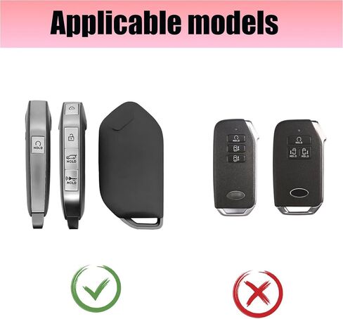 2 Pack Key Fob Cover for for Kia 2025 K4 K5 Sorento Telluride 2022-2025, Rubber Remote Key Fob Protector Case, 5 Button Soft Silicone Key Case with 2 Key Chain& Rings, Black in Saudi Arabia