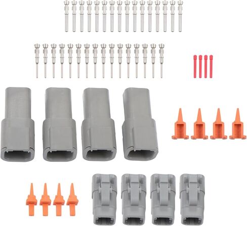 findmall DTM 4 Pin Electrical Connector Kit with 20AWG Contacts for Automotive, Truck, Marine, Outdoor Wiring in Kuwait