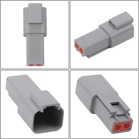 10 Sets 2 Pin Electrical Connector Kit with Terminals Universal DT04-2P DT06-2S IP67 Sealed Plug for 14-20 AWG Wire in Auto, Boat, Motorcycle Projects in Saudi Arabia