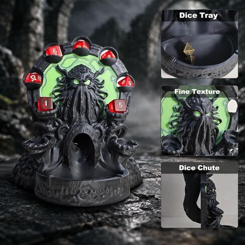 Octopus Monster Dice Tower, 3D Printed Dice Rolling Tower with Tray, Dungeons and Dragons, Tabletop, DND, RPG & Board Games, Unique Table Decoration & Party Surprise Gifts in Saudi Arabia