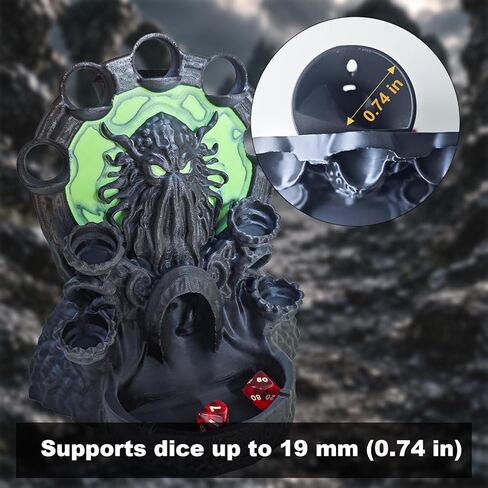 Octopus Monster Dice Tower, 3D Printed Dice Rolling Tower with Tray, Dungeons and Dragons, Tabletop, DND, RPG & Board Games, Unique Table Decoration & Party Surprise Gifts in Saudi Arabia
