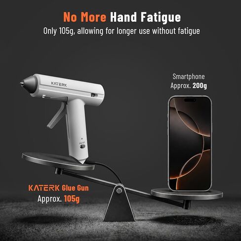 Katerk 60W Full Size Hot Glue Gun, Drip-Free 60s Fast Preheating with 15pcs Large Glue Sticks (7/16"), Heavy Duty Industrial Glue Gun Kit for Arts, Crafts DIY, Repair, Gift, Sealing, Decorating in Saudi Arabia