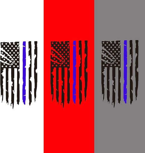 Zhizhong Distressed Truck Rear Tailgate American Flag Vinyl Decal Sticker Compatible with Most Pickup Trucks (11" x 20" Thin Blue Line) in Saudi Arabia