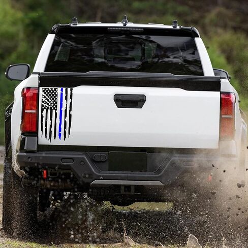 Zhizhong Distressed Truck Rear Tailgate American Flag Vinyl Decal Sticker Compatible with Most Pickup Trucks (11" x 20" Thin Blue Line) in Saudi Arabia