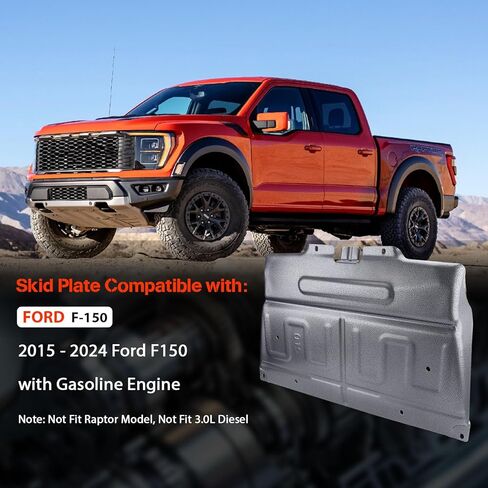 Engine Splash Shield Compatible with 2015 2016 2017 2018 2019 2020 2021 2022 2023 2024 Ford F150 with Gasoline Engine Replaces# ML3Z-7222-D ML3Z7222D Front Lower in Saudi Arabia