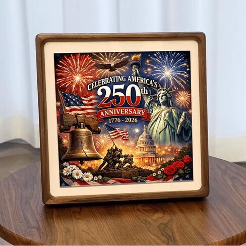 5D Diamond Painting Kit: U.S. 250th Anniversary Patriotic Design Round Diamond Beads & Vibrant Colors for Wall Decor Perfect Independence Day Gift, Home & Office Art for Holiday Shoppers in Kuwait