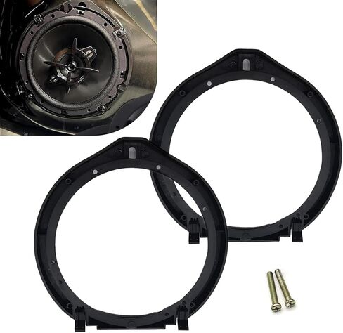 2 PCS Car Speaker Adapter Spacer, 6.5 " Speaker Mounting Bracket, Car Audio Upgrade Accessories, Compatible with Honda Fit Accord Ling Pai Civic Feng Fan CRV Binzhi (Black) in Saudi Arabia