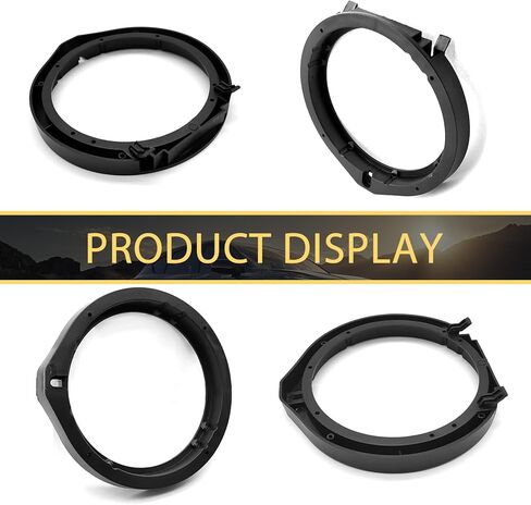 2 PCS Car Speaker Adapter Spacer, 6.5 " Speaker Mounting Bracket, Car Audio Upgrade Accessories, Compatible with Honda Fit Accord Ling Pai Civic Feng Fan CRV Binzhi (Black) in Saudi Arabia