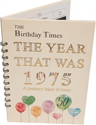Milestone 50th Birthday Card Year You Were Born – Birthday Card and Keepsake Book – 10 Pages of Facts Stories and Events – 50 Birthday Gift (1976) in Saudi Arabia