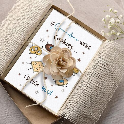 Father's Day Card for Grandpa, Funny Grandpa Birthday Card, Cute Cookie Grandfather Card Gift from Granddaughter or Grandson, If Grandpas Were Cookie...I'd Pick You! in Saudi Arabia