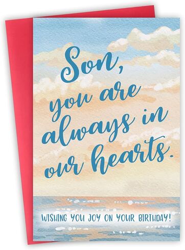 Birthday Card for Son from Mom and Dad, Happy Birthday Cards & Gift for Him from Parents, Son You Are Always in Our Hearts in Saudi Arabia