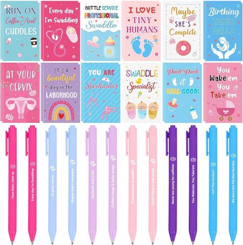 48 Pcs Labor and Delivery Nurse Gifts Bulk 24 Funny Nurse Pens and 24 Inspirational Mini Notebooks Nurse Week Appreciation Gifts Bulk Thank You Gift for L&d Nursing Doctor OBGYN NICU Office Hospital in Saudi Arabia