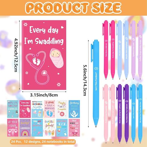 48 Pcs Labor and Delivery Nurse Gifts Bulk 24 Funny Nurse Pens and 24 Inspirational Mini Notebooks Nurse Week Appreciation Gifts Bulk Thank You Gift for L&d Nursing Doctor OBGYN NICU Office Hospital in Saudi Arabia