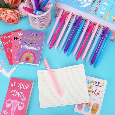 48 Pcs Labor and Delivery Nurse Gifts Bulk 24 Funny Nurse Pens and 24 Inspirational Mini Notebooks Nurse Week Appreciation Gifts Bulk Thank You Gift for L&d Nursing Doctor OBGYN NICU Office Hospital in Saudi Arabia