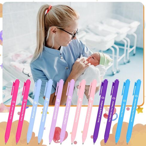 48 Pcs Labor and Delivery Nurse Gifts Bulk 24 Funny Nurse Pens and 24 Inspirational Mini Notebooks Nurse Week Appreciation Gifts Bulk Thank You Gift for L&d Nursing Doctor OBGYN NICU Office Hospital in Saudi Arabia
