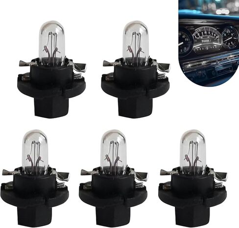 5 PCS DB1601 T4 Halogen Bulb, Flat Top A/C Neo Wedge Bulb, Anti-vibration Climate Control Light for Dashboard, Universal for Most Cars (White Light #2) in Saudi Arabia