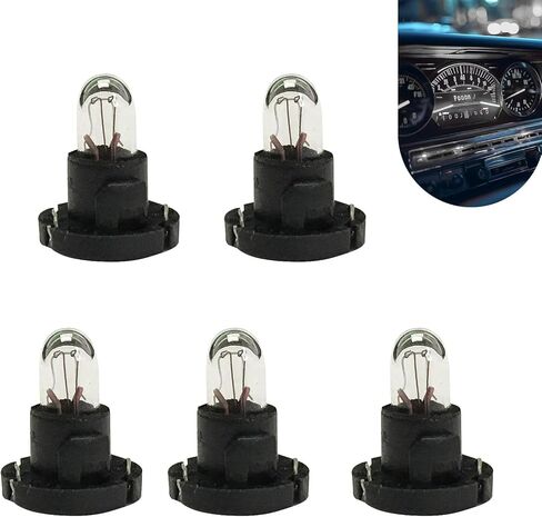 5 PCS DB1601 T4 Halogen Bulb, Flat Top A/C Neo Wedge Bulb, Anti-vibration Climate Control Light for Dashboard, Universal for Most Cars (White Light #2) in Saudi Arabia