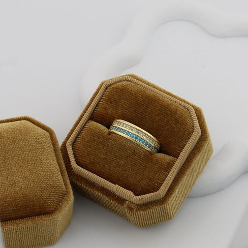 Blue and Yellow Eternity Band Ring | Ukraine Flag | Genuine .925 Sterling and 5A Cubic Zirconia in Saudi Arabia