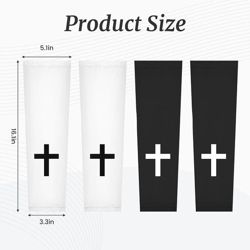 4 Pairs Faith Cross Arm Sleeves Christian Religious Compression Sleeve for Football Baseball Outdoor Activities in Saudi Arabia