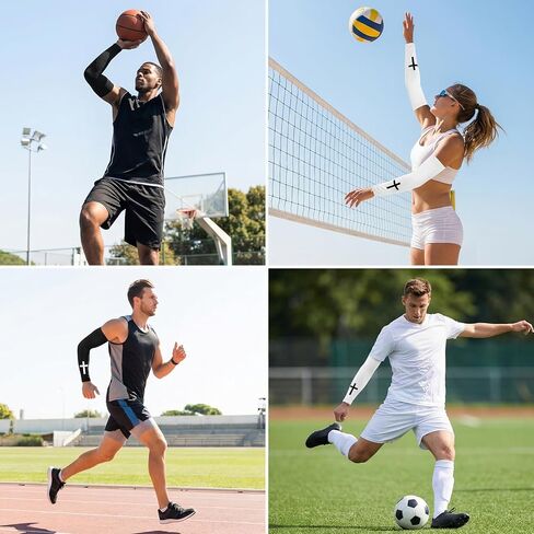 4 Pairs Faith Cross Arm Sleeves Christian Religious Compression Sleeve for Football Baseball Outdoor Activities in Saudi Arabia