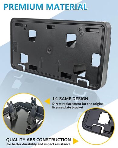 Front License Plate Frame for 2024 2025 2026 Ford F150 2.7L 3.5L with Immersion Heater Without Tremor Package & Bumper Trim Front Bumper License Plate Holder Mounting Bracket Replace# RL3Z17A385BA in Kuwait