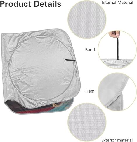 Funny Sloth Car Windshield Sunshade Foldbale Universal Car Sun Shade for Front Window Sun Blocker,Keep Vehicle Cool in Kuwait
