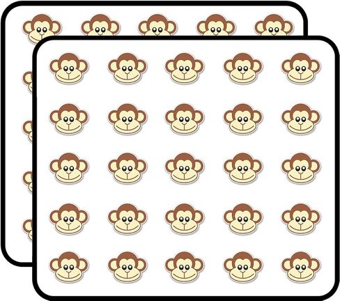 Cheeky Monkey Sticker for Scrapbooking Waterproof Vinyl Stickers for Water Bottle, Laptop & Phone Case 50 Pack in Kuwait
