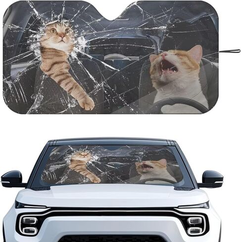 Funny Sloth Car Windshield Sunshade Foldbale Universal Car Sun Shade for Front Window Sun Blocker,Keep Vehicle Cool in Kuwait