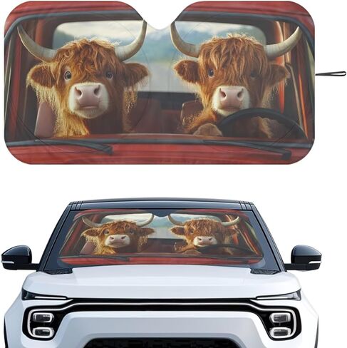 Funny Sloth Car Windshield Sunshade Foldbale Universal Car Sun Shade for Front Window Sun Blocker,Keep Vehicle Cool in Kuwait