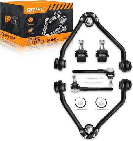 BRTEC 6PCS Front Upper Control Arms Kit Compatible with Chevrolet & GMC C1500 C2500 C3500 1993-2000, Express Savana 2500 3500 1996-2002 Front End Suspension kit Outer Tie Rod Links Lower Ball Joints in Kuwait