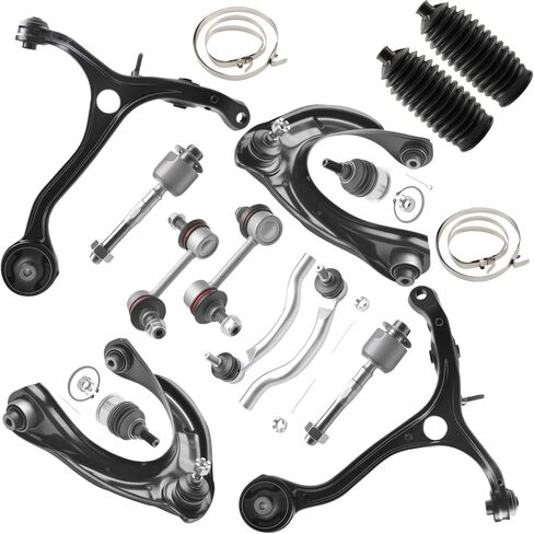 ذراع التحكم السفلي الأمامي مع مجموعة تعليق قضيب ربط الكرة Sway Bar متوافق مع Honda Accord 08-12 جميع الموديلات [استبدال #K620614، K620615، K641112، K641113، EV800461، ES800460] in Kuwait